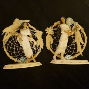 2 Bradford Exchange Native American Statues